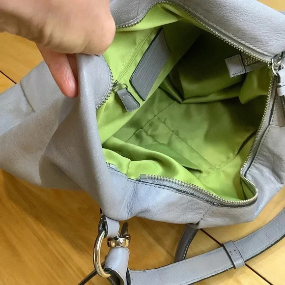 COACH Pebble Grey Madison Isabelle Leather Bag - Picture 13 of 16